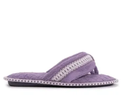 MUK LUKS Darlene Micro Chenille Thong Slippers