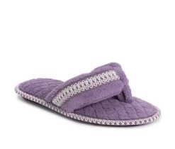 MUK LUKS Darlene Micro Chenille Thong Slippers