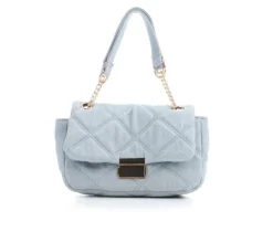 Olivia Miller Denim Quilt Flap Chain Handbag
