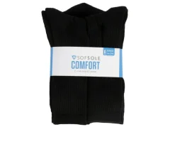 Sof Sole 6 Pair Comfort Cushioned Crew Socks