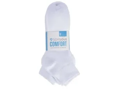 Sof Sole 6 Pair Comfort Cushioned Quarter Socks