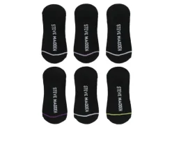 Steve Madden 6 Pack SM Logo Sneaker Liner HC Socks