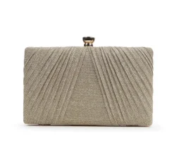 Vanessa Pleated Glitter Clutch