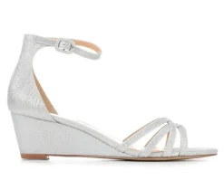 Women's American Glamour BadgleyM Jemi Special Occasion Wedge Sandals