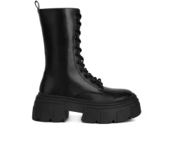 Women's London Rag Tatum Mid Calf Combat Boots