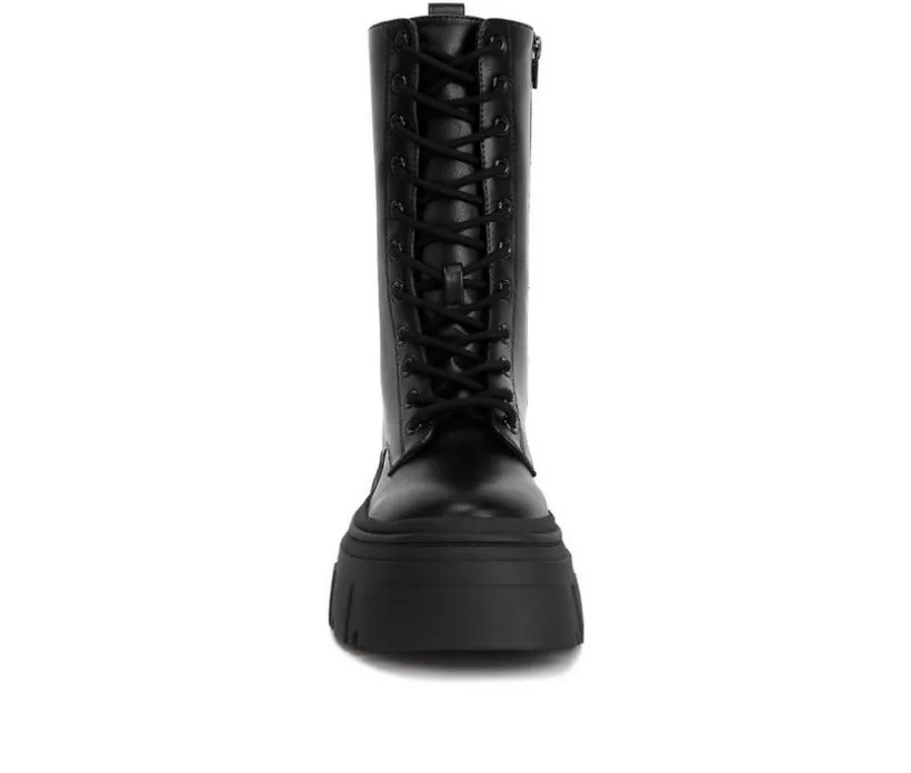 Women's London Rag Tatum Mid Calf Combat Boots