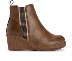 Women's MUK LUKS England Oxford Wedge Booties