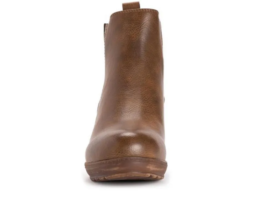 Women's MUK LUKS England Oxford Wedge Booties