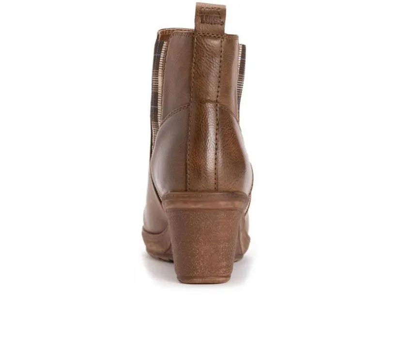 Women's MUK LUKS England Oxford Wedge Booties