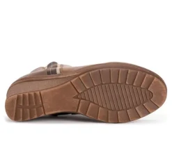 Women's MUK LUKS England Oxford Wedge Booties