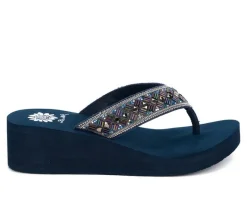 Women's Yellow Box Selvia Wedge Flip-Flops