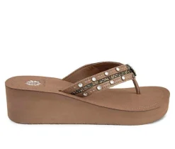 Women's Yellow Box Terell Wedge Flip-Flops